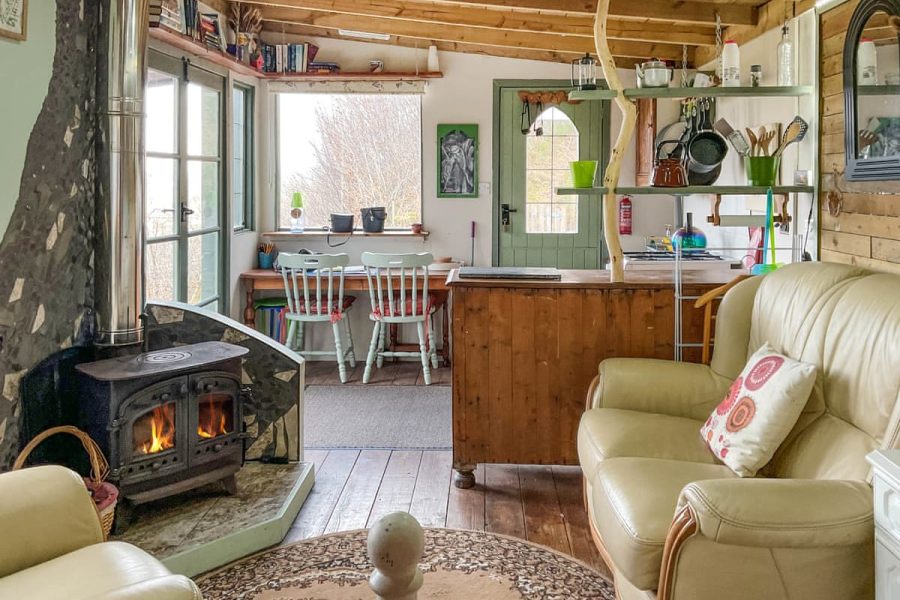 The Cabin In The Woods at Tanyrallt Holidays Lets, cabin near Llandovery, Carmarthenshire